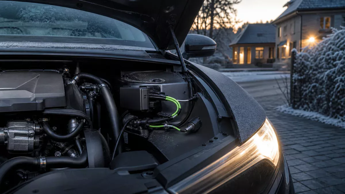 Moteur équipé E85 par une matinée froide